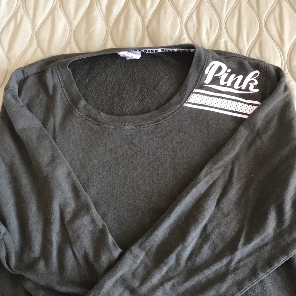 Olive Green pink sweater